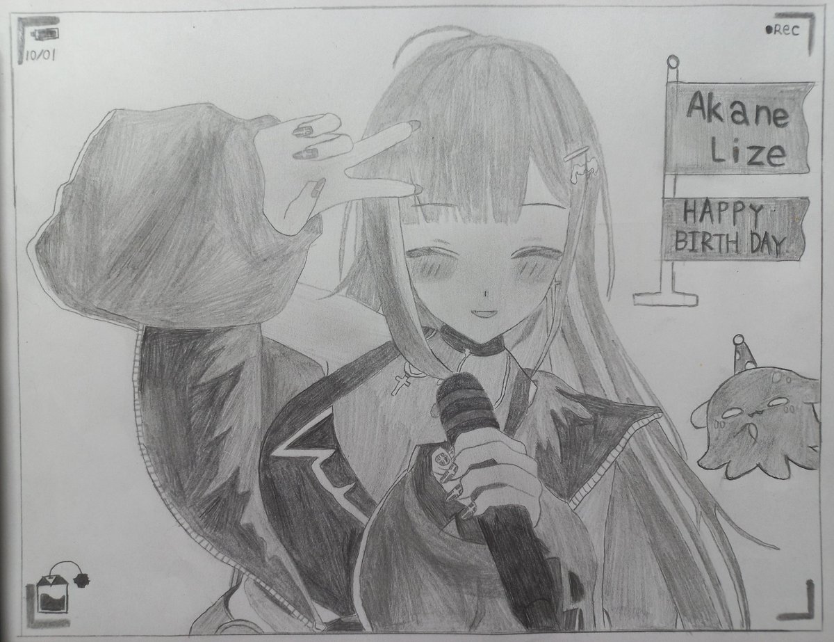 teabagT100's tweet photo. #Lize_art
아카네 리제/ 생일 축하 그림 [朱あか音ねリゼ(Akane Lize)/ Happy birthday Drawing] https://t.co/2FQznzRErU