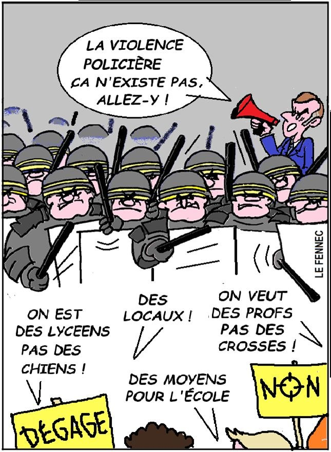 L_insoumission's tweet photo. 🔴 Lycéens révoltés pour des conditions d'éducation dignes : Macron et Lecornu répriment sauvagement

Les lycéens se mobilisent partout en France pour le 3ᵉ jour de suite. Les universités ont rejoint le mouvement. Leurs revendications sont justes : la volonté d'étudier dans de dignes conditions, et d'abolir Parcoursup. Le gouvernement réprime sauvagement cette mobilisation.

Plutôt que d'écouter les revendications de la jeunesse, le gouvernement choisit la provocation. Le budget présenté ce jeudi prévoit un gel des APL en 2027. L'instauration de frais d'inscription pour les étudiants en BTS ou en classe prépa a également été annoncée.

Aucun mot sur le manque de moyens criants de l'Éducation nationale ! Alors, qui sont les irresponsables ?

Les Crayons de l'insoumission, par Le Fennec.