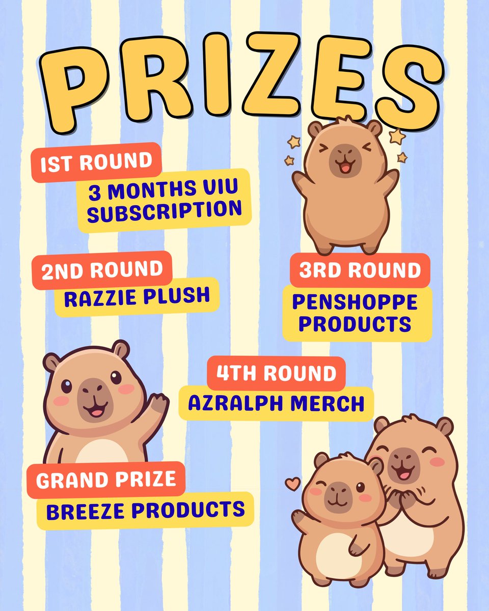 AzRalphGDM2's tweet photo. Capybaby is inviting you to join GDM Two’s BINGO GAME 💛 https://t.co/8eU6oZpQYJ