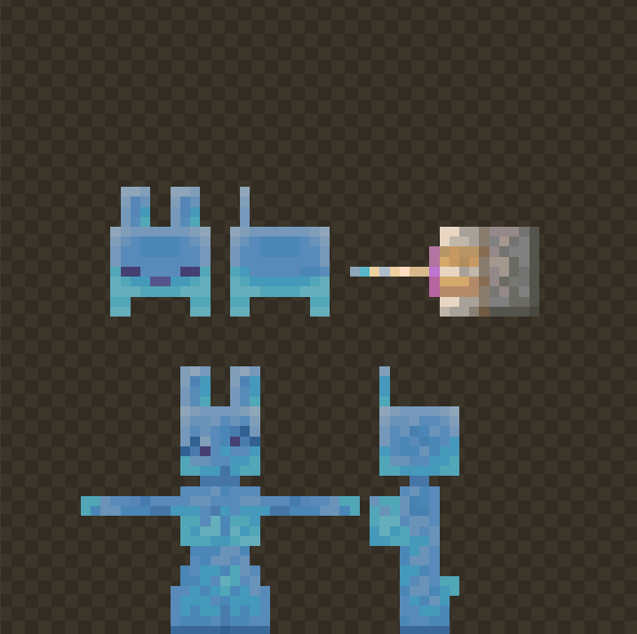 P00lb_'s tweet photo. My concepts for the bunny Blub
#minecraft #Blockbench https://t.co/YKk8SbQU0w