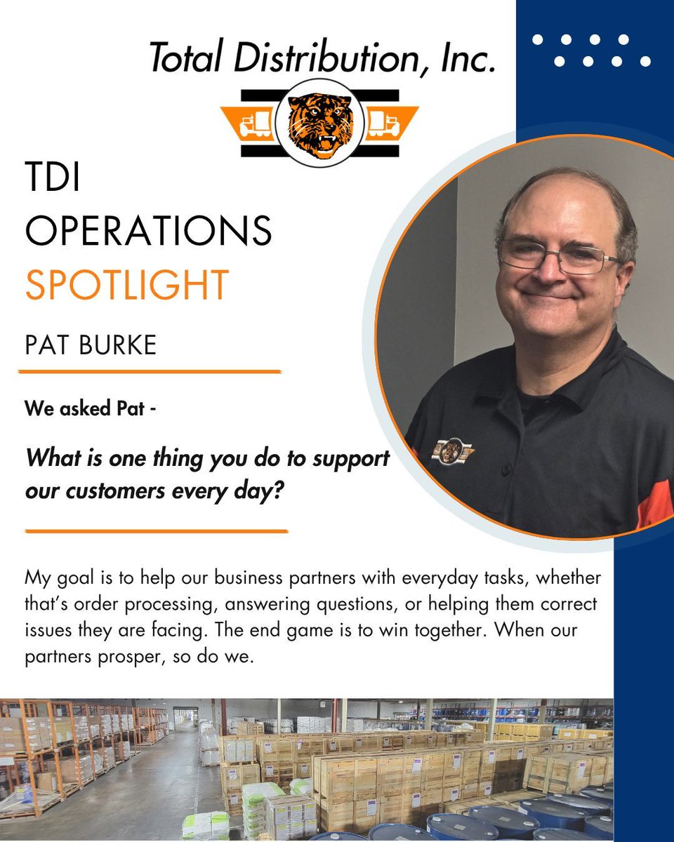 Total_Dist's tweet photo. Over the next few weeks, we will be spotlighting members of our operations team - sharing their perspectives, priorities, and the strengths they bring to TDI. We are proud of the work they do and excited to highlight the leaders behind our day‑to‑day success.
 
#operations https://t.co/X8I3DPE0tO