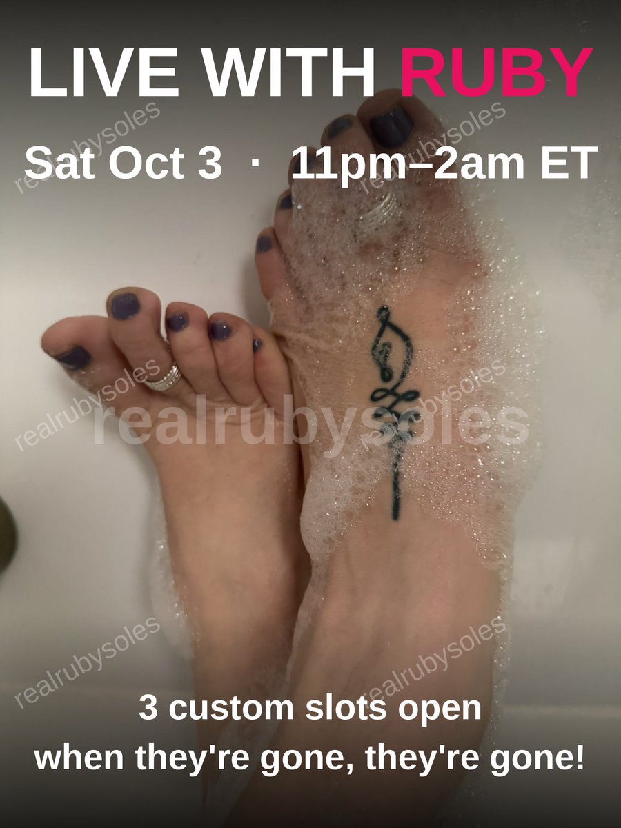 realrubysoles's tweet photo. Saturday night I'm all yours... LIVE in my DMs 😘 3 custom slots, made that night just for you — paid upfront, and live-hour orders get filmed FIRST 😏 Come find me. https://t.co/0dgluywGfY