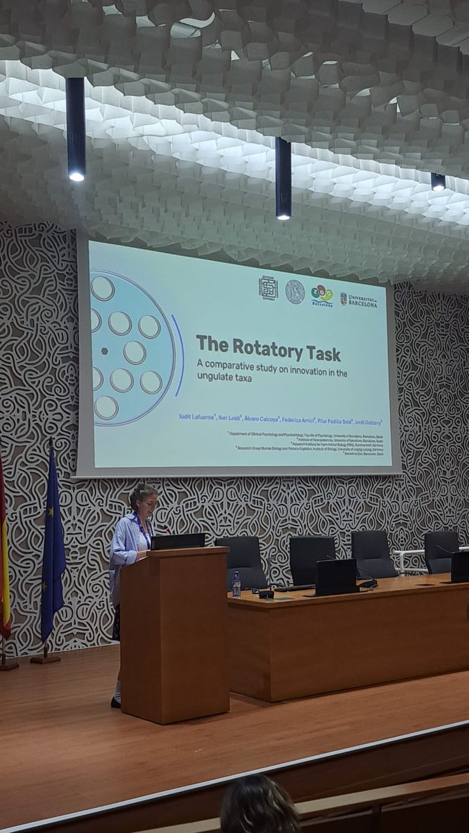 sepc2026's tweet photo. 🌅 We’re starting the afternoon with Session 5: Comparative Cognition and Problem Solving!

Today’s session features Iker Loidi, Judit Lafuente and Concepción Paredes-Olay 🧠🔬
#SEPC2026 https://t.co/ASfmH6BOl9