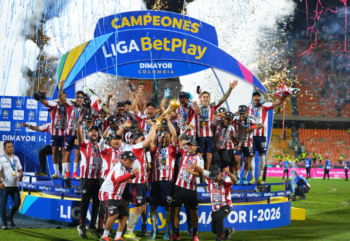 BritainJuniorFC's tweet photo. Junior/Teo vs Nacional over the last 7 years:
Quadrangular 2019-l: Junior won
Quadrangular 2019-ll: Junior won
Quadrangular 2021-ll: Teo (Cali) won
Copa Colombia quarter-finals 2022: Junior won
Quadrangular 2025-ll: Junior won
2026-l Final: Junior won

I get why they hate us. https://t.co/k2RWy6fWQm