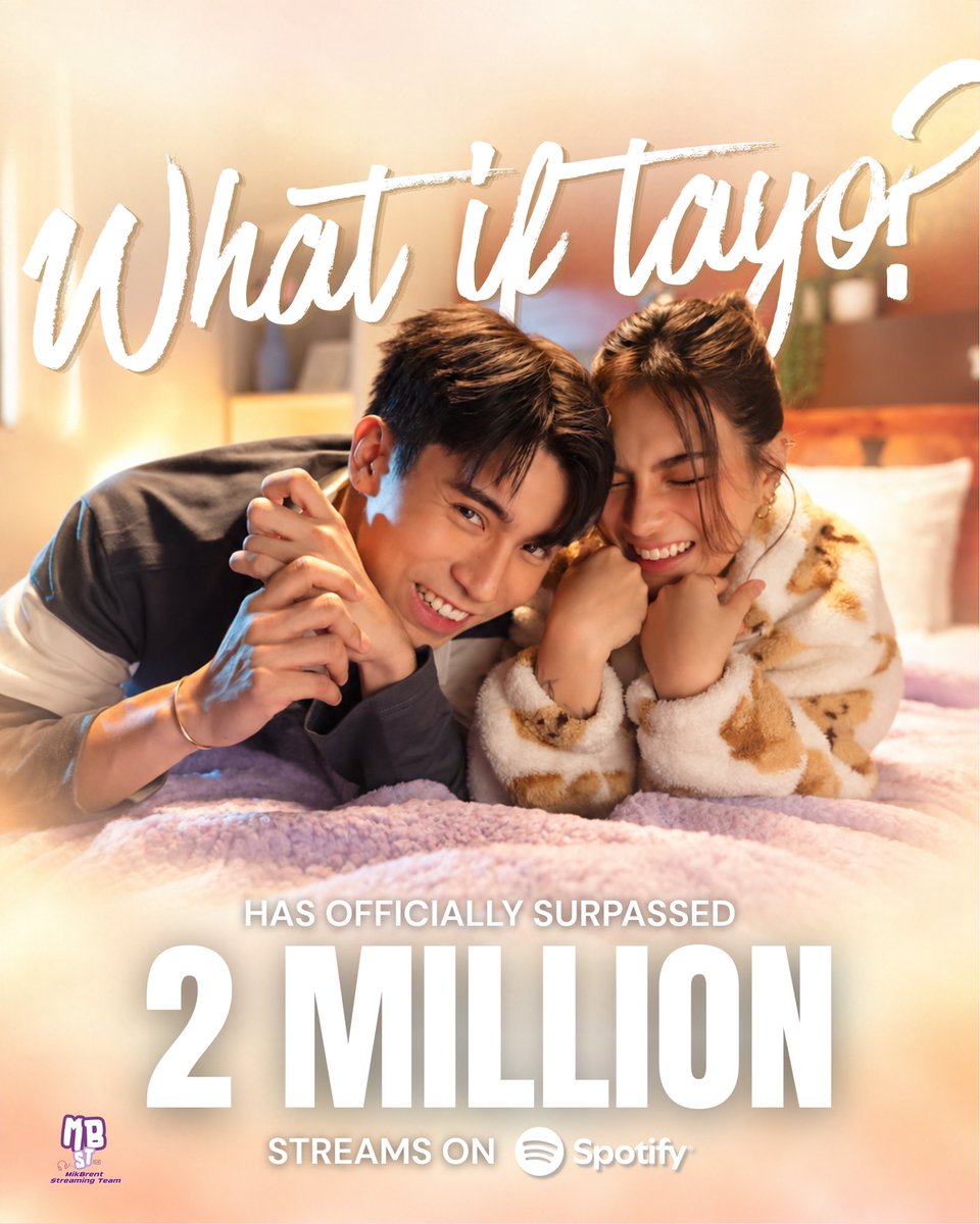 MikBrentST's tweet photo. WE DID IT! 2 MILLION STREAMS FOR WHAT IF TAYO? 🥳

Thank you to everyone who showed up, streamed, listened, and supported. 🥹

To our listeners, GMs, sponsors and DJs, thank you for your time, effort, love, and generosity. Here’s to more songs &amp; memories.

MIKBRENT WIT 2M STREAMS https://t.co/yqw4ewhRpi