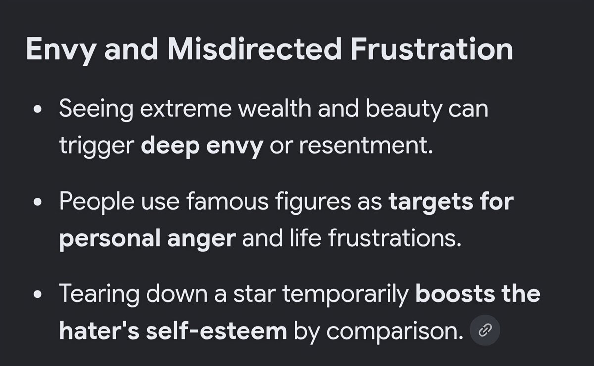 spin_snaps's tweet photo. People bash celebrities because of parasocial relationships, anonymity online, and psychological projection. https://t.co/QQw3rijiTR