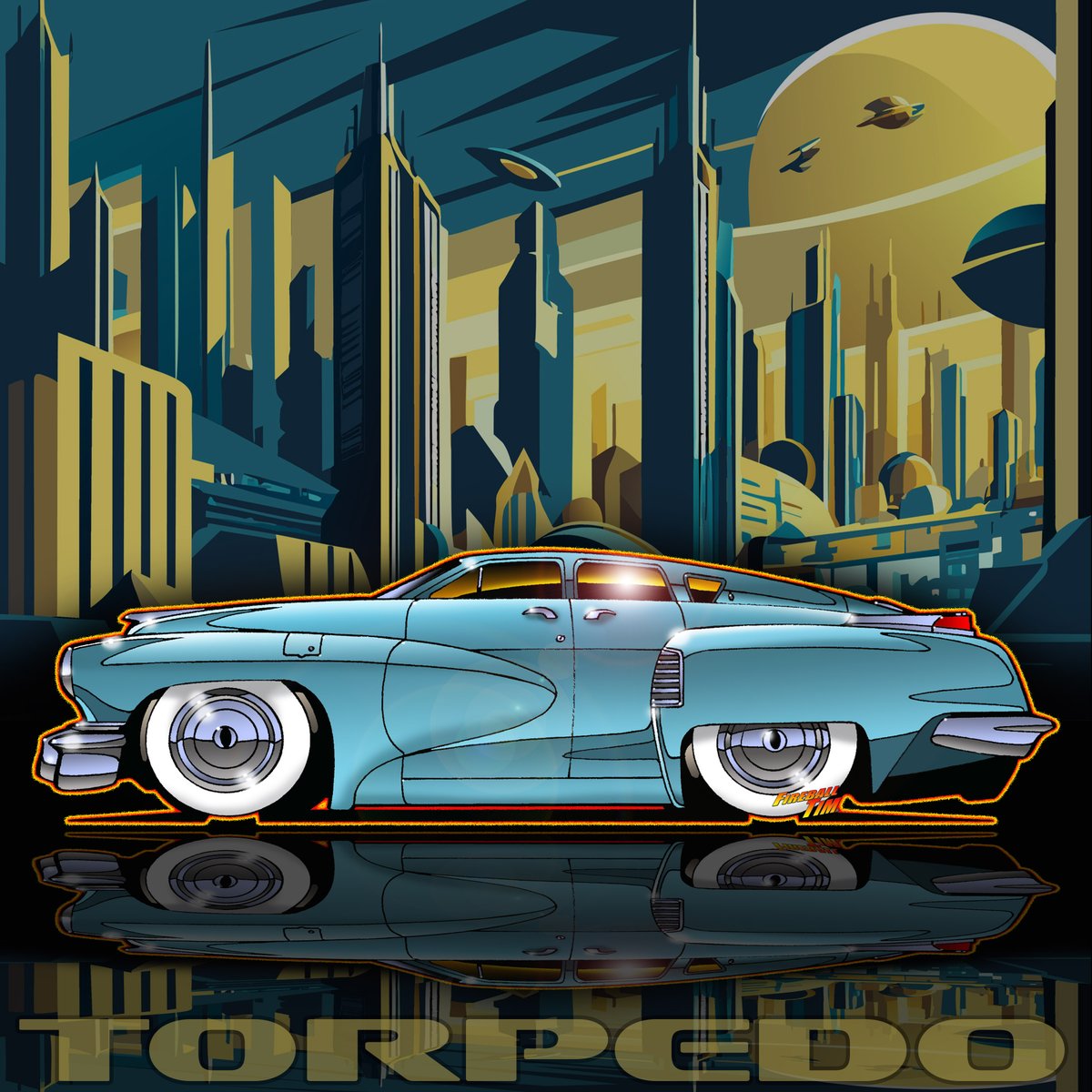 fireballtim's tweet photo. Today's FIREBALL AUTOPOP ART... The TUCKER TORPEDO. Because Mama always said "Cars are cool, but Torpedo's Blow Sh*t up."
Mama was right...

What can I SKETCH FOR YOU??
https://t.co/BIHQPKTYoX https://t.co/mkamWctjMy