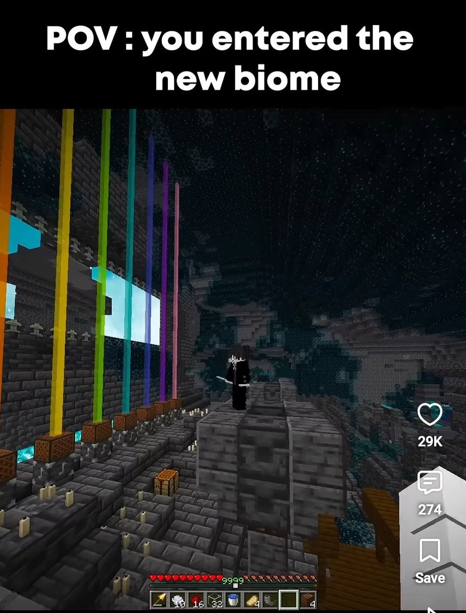 rowanfornow's tweet photo. Shorts creators are making videos "going to the Sift in Minecraft," not disclosing that it's a mod, and most certainly tricking millions of children into thinking you can summon a portal in vanilla by blowing a goat horn in the Ancient City.

We officially have Gen Alpha Aether. https://t.co/SoSNCF53J0