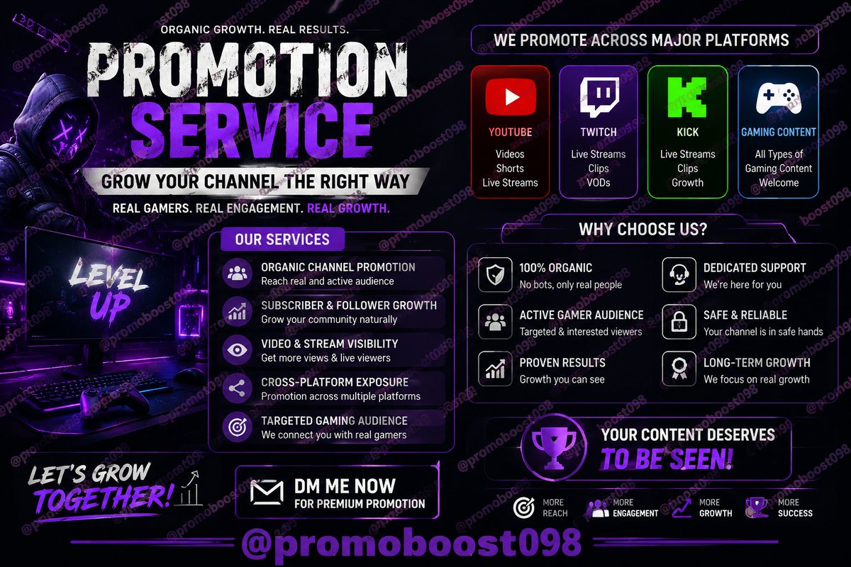 PromoRTRG's tweet photo. ๐ฎ SMALL CREATOR SPOTLIGHT! ๐
Building on YouTube, Twitch or Kick? Drop your channel below ๐
โค๏ธ Like โข ๐ Repost โข ๐ฌ Connect
Want more eyes on your content? ๐ฉ DM @PromoRTRG for special promo.
#Gaming #Twitch #YouTube #Kick #Streamer #Community #smallchanbel #efootball https://t.co/IEW5TJbeJG