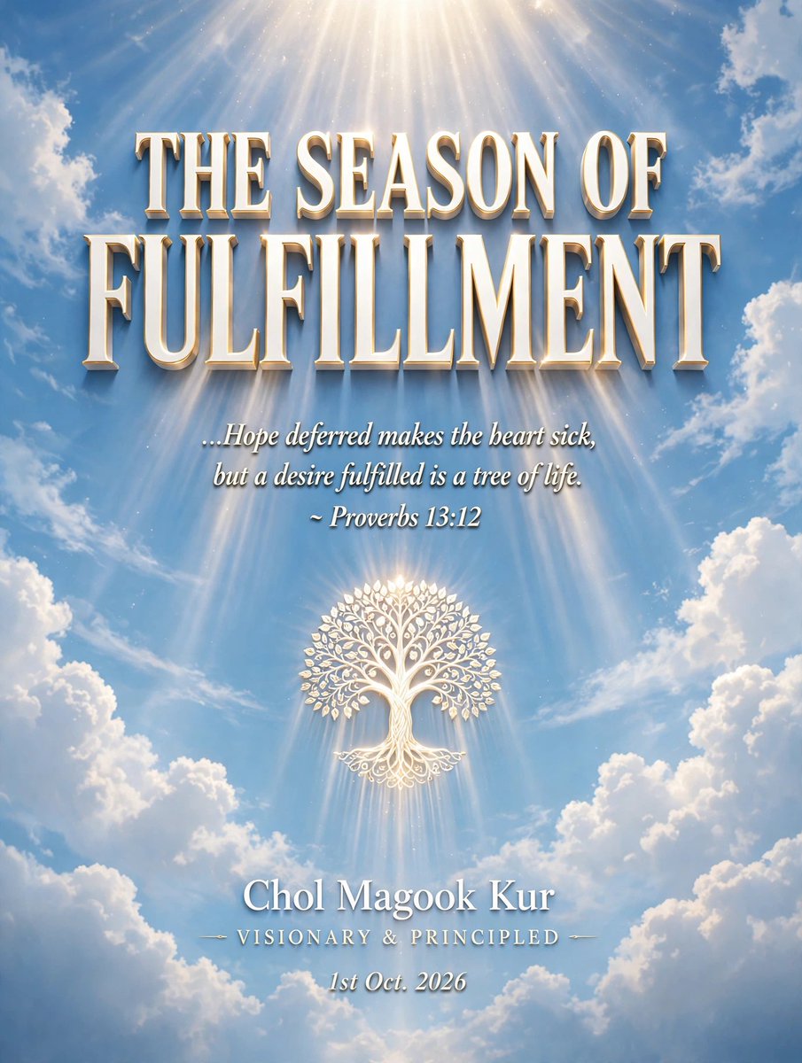 CholMagokKur's tweet photo. THE SEASON OF FULFILLMENT🌟🎉

“…Hope Deferred Makes The Heart Sick, But A Desire Fulfilled Is Like A TREE OF LIFE.” — Proverbs ✝️

IN PROVERBS 13:12, we are reminded that hope deferred makes the heart sick. This profound truth resonates deeply, especially when we face prolonged challenges or sickness.

The heart, as the center of our emotions, can feel heavy when our expectations are not met or when we are waiting for healing or resolution. Yet, this verse also invites us to reflect on the nature of hope itself. It is not merely a wish; it is a confident expectation rooted in faith. When we anchor our hope in God, we can endure the waiting period with grace. Each day is an opportunity to renew our hearts, trusting that God’s timing is perfect.

In our struggles, we can find strength in prayer, community, and the Word, which remind us that our hope is not in vain but leads to fulfillment and joy. Let this truth inspire us to keep our hearts open to God's promises, even when the journey is tough.

💌 OUR MESSAGE FOR THE NEW MONTH💬

As we turn the page into a brand-new month, it is easy to reflect on the delays, prolonged waiting periods, and unfulfilled expectations of the past season. When prayers or goals take longer than anticipated, weariness can quietly creep into the heart.

However, this new month carries a powerful shift. Just as Scripture reminds us that a desire fulfilled breathes vibrant life into the soul like a thriving tree, THIS IS YOUR SEASON OF STEPPING OUT OF WAITING AND MANIFESTATION!!!!

1️⃣ RELEASE THE WEARINESS — Leave behind the anxiety of delayed expectations… What felt like a setback was simply preparation, deep-rooting your character for the fruitfulness to come.

2️⃣ EMBRACE RENEWAL — Let fresh energy and optimism flood your plans. Allow this month to be marked by restored joy, renewed strength, and visible progress in your personal and professional endeavors.

3️⃣ STAND FIRM Like A Deeply Rooted Tree, remain steadfast and unshakable in your vision, knowing that what has been planted in patience is about to yield a harvest of life.

MAY THIS NEW MONTH BRING THE JOYFUL REALIZATION OF DREAMS LONG HELD, FLOODING YOUR DAYS WITH VITALITY, PEACE, AND TANGIBLE BREAKTHROUGHS. WELCOME TO YOUR SEASON OF THE TREE OF LIFE!!!

➖ PRAYER ➖

Almighty Father In Heaven,
On This First Day of October 2026, I come before You with a heart that seeks Your hope. In times of sickness and uncertainty, Help me to trust in Your plan… May I find JOY in the waiting and strength in Your promises. Teach me to nurture my heart with Your Word and to SHARE HOPE with those around me. Let My FAITH SHINE BRIGHTLY, Even In The Darkest Moments.

In Jesus' Name I Pray, AMEN!!!🙏🏿 

#NewMonthBlessings #Proverbs1312 #HopeDeferred #TreeOfLife #Gospel #SeasonOfManifestation