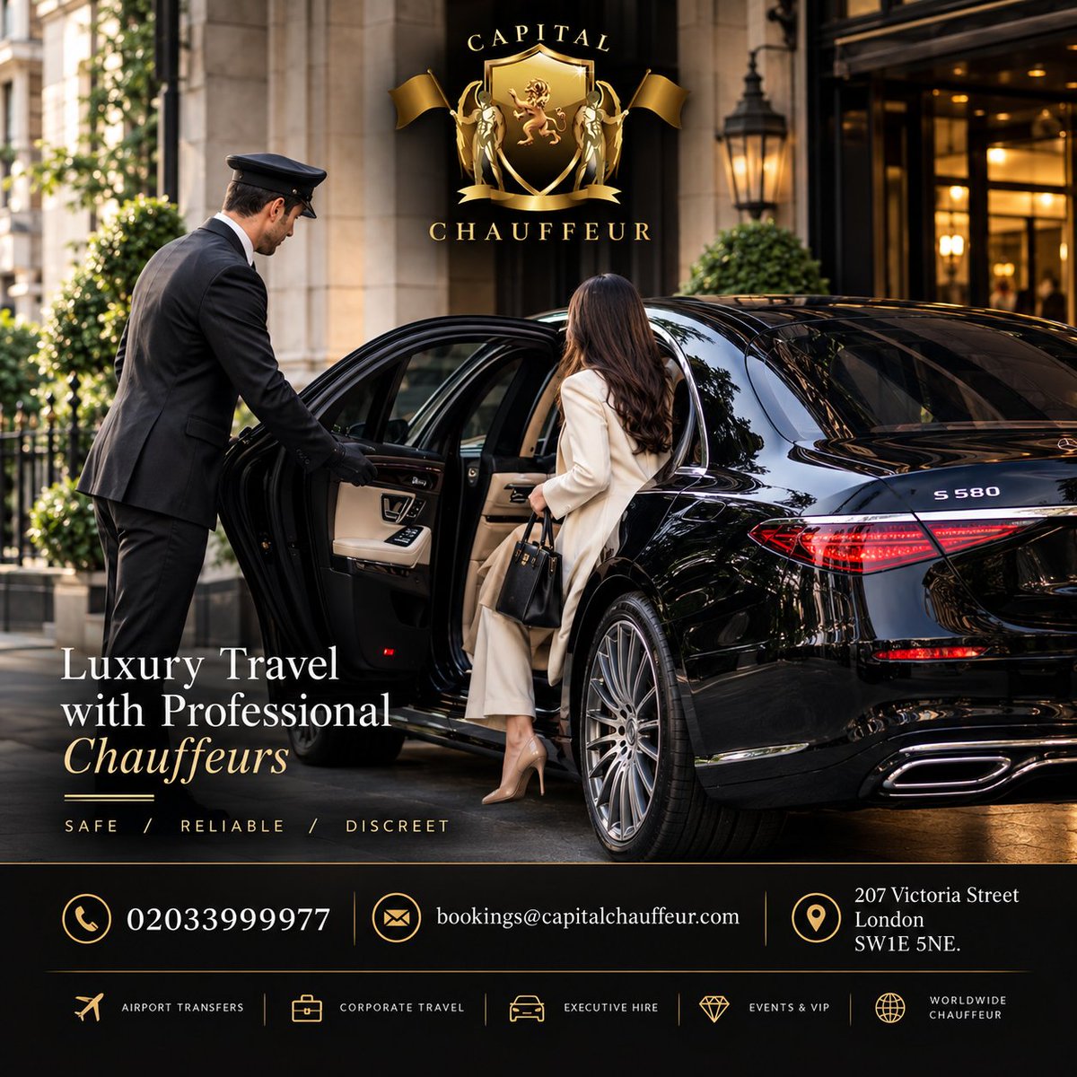 CapitalChauf's tweet photo. Luxury Travel with Professional Chauffeurs. Safe / Reliable / Discreet. 📍 207 Victoria Street, London
Contact Details for your posts:📞 02033999977✉️ bookings@capitalchauffeur.com📍 207 Victoria Street London SW1E 5NE https://t.co/IupgHPWTwe