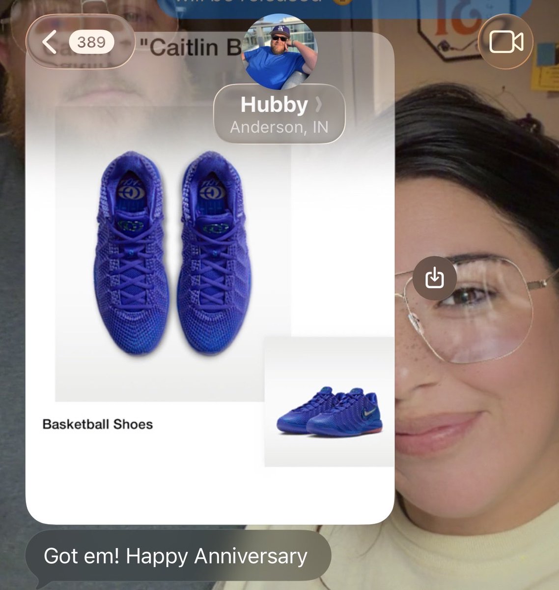 MrsKlaFlowers's tweet photo. He’s the best! I’m so pumped!!! 💙 Now just need the youth to drop so I can get my girl some Caitlin 1’s!! @Nike @CaitlinClark22 https://t.co/OjYHIVyjc6