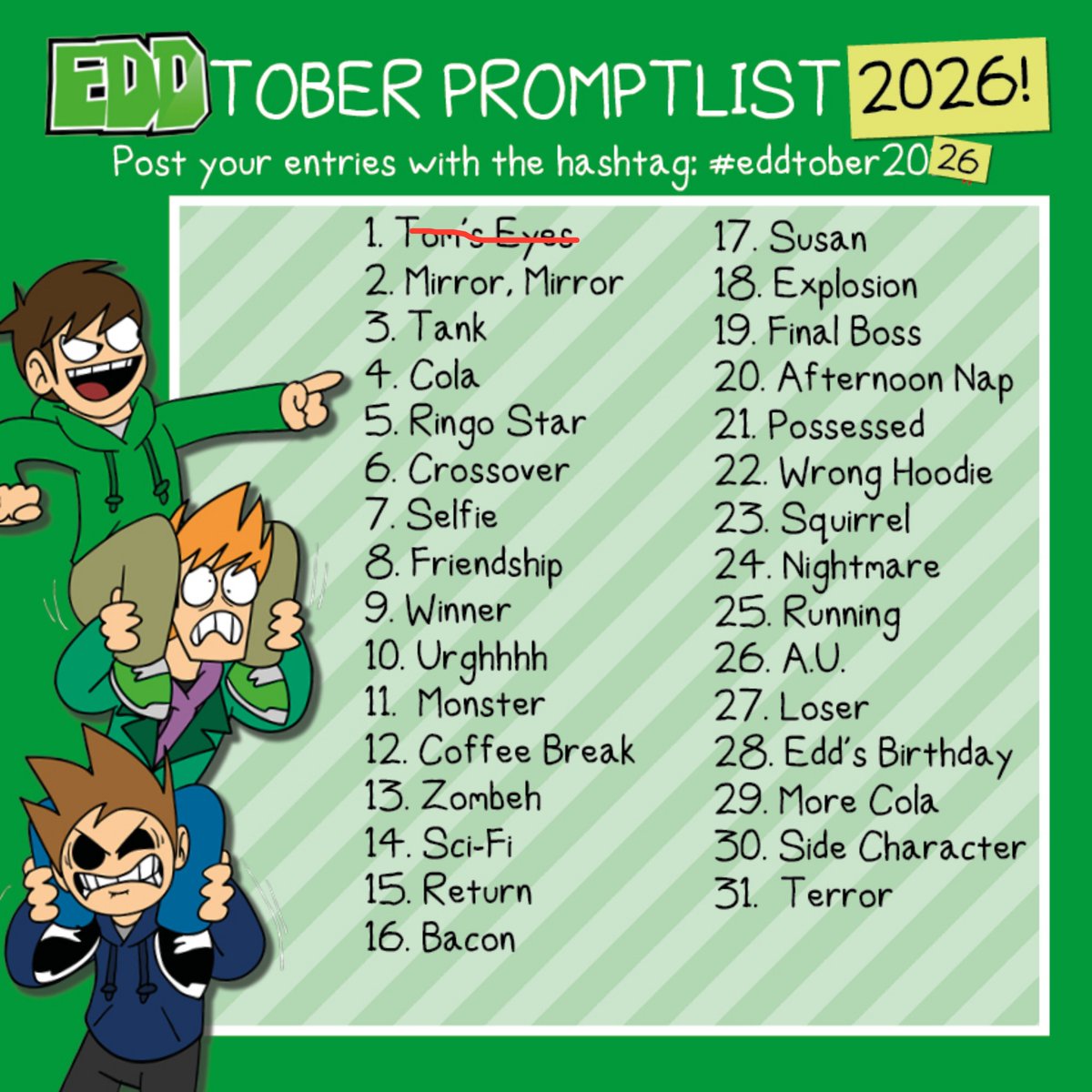 tdtmnist4's tweet photo. Day 1
This is soooo lazy
#eddtober2026 https://t.co/joTxqaBly7