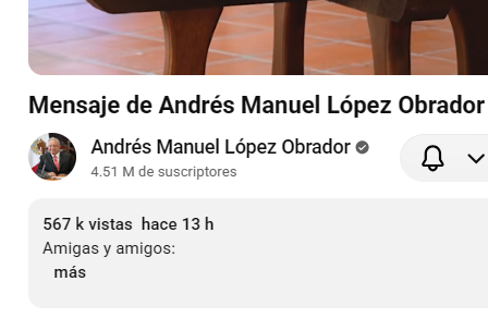Jean_0097's tweet photo. Más de medio millón de vistas solo en Youtube, desde el retiro, sin avisar, en su casa, solo se puso a tirar factos frente a la cámara.

Así es AMLO. https://t.co/HRRYKenn1o