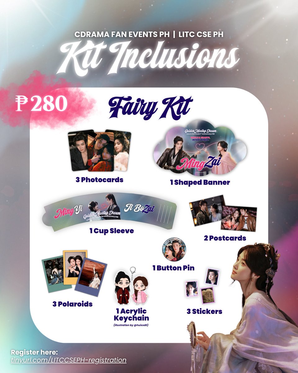 cdramaevents_ph's tweet photo. This October, we celebrate two warriors who found a love worth crossing realms for. 🌌

Get these when you register w/ our FAIRY, IMMORTAL, or HEAVENLY Kits. 🧚🏻‍♀️⚔️☁️

Secure your slots now for LITC CSE PH! ⤵️
https://t.co/da1pjOhc4q

#GoldenMeetupDream
#LITCCSEPH #LoveInTheClouds https://t.co/q9X5AH0lt7
