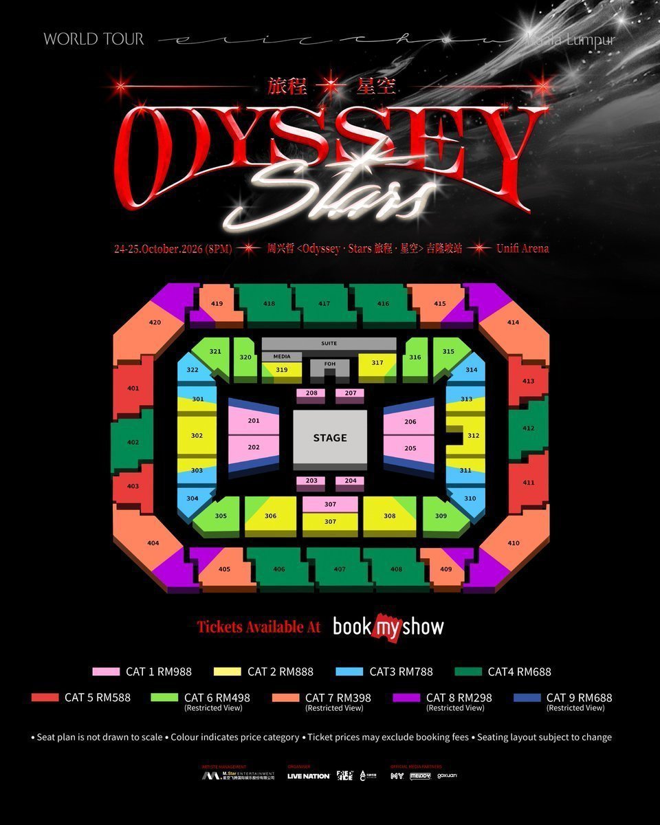 sp_ilt's tweet photo. 👑 ERIC CHOU <ODYSSEY·STARS> 🇲🇾

🎟️ エリック・チョウ KL公演・チケット代行受付中！

🗓️ 10/24(土)・25(日) 20:00
📍 Axiata Arena

🎫 空きチケット・ご希望の条件は
📩 DMでお気軽にお問い合わせください！

#EricChou #周興哲 #OdysseyStars #KualaLumpur #クアラルンプール公演 https://t.co/VcAlEw9N9Q