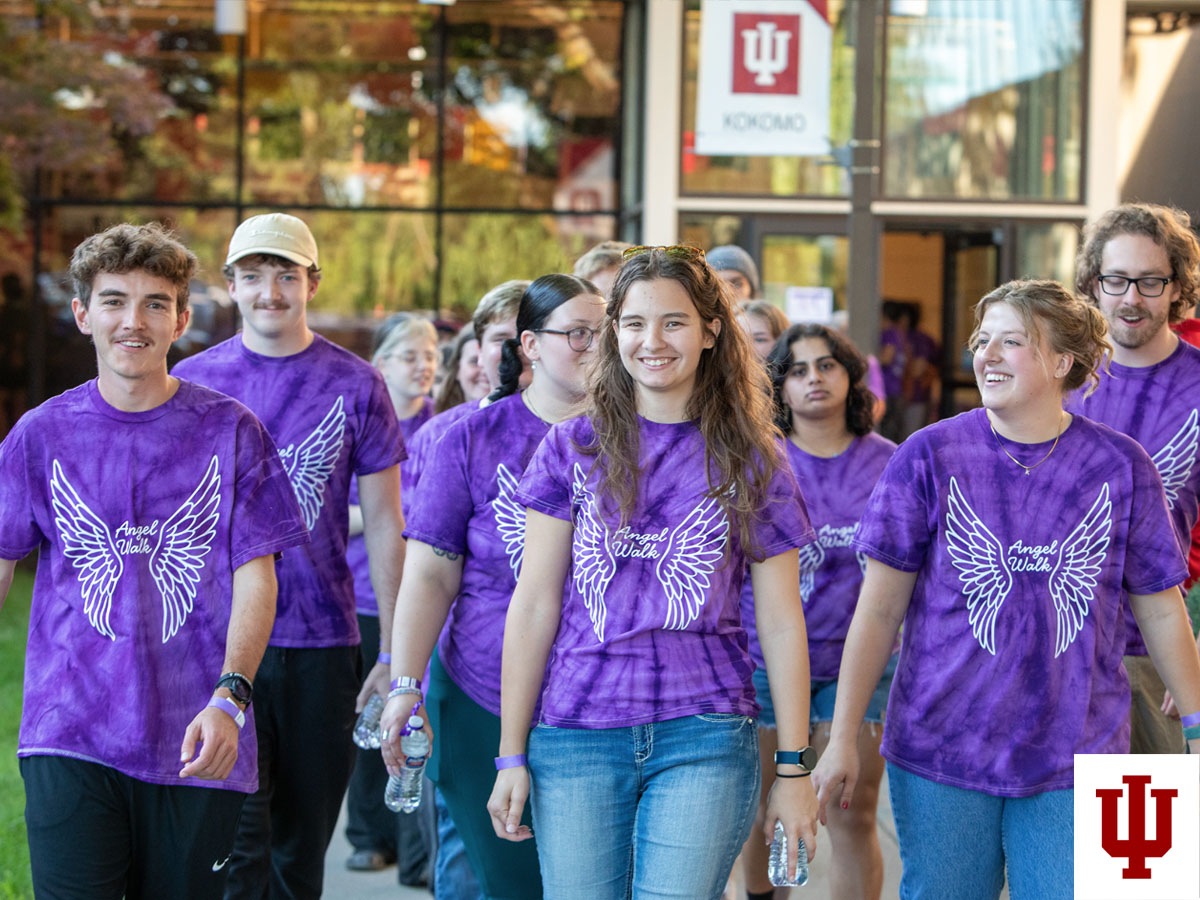 IUKokomo's tweet photo. A purple-clad crowd walked a path around IU Kokomo on Tuesday, for the 22nd annual Angel Walk. The event is an annual fundraiser in partnership with the Family Service Association (FSA) of Howard County’s domestic violence shelter.

Read more: https://t.co/nejSKaTc4s https://t.co/1DoYbHceIx