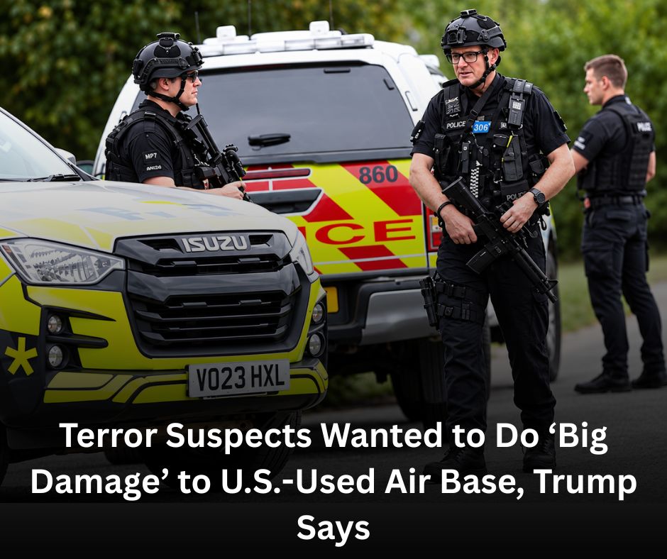 warfaredecoded's tweet photo. Five men have been arrested near RAF Fairford in the U.K. on suspicion of preparing a terrorist act and explosives offenses, after three suspicious vehicles were reported traveling toward the base.

#RAF #Fairford #UK #Terrorism https://t.co/iqwKFcnW7x