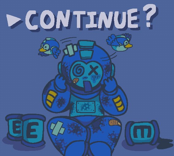 PyroRoboBuyo's tweet photo. Rocktober Day 1: Continue
#megaman https://t.co/wX1pAYnDPw