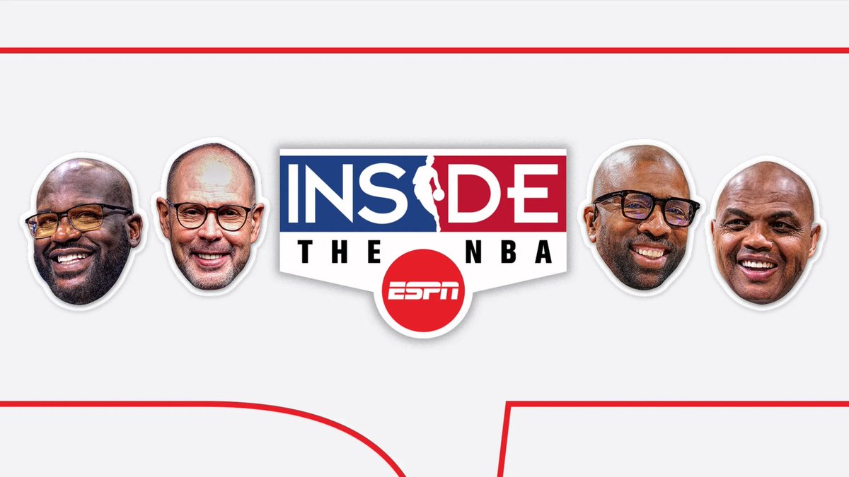 ESPNPR's tweet photo. Wednesday, Oct. 21, the legendary 'Inside the NBA' team returns for another season on ESPN &amp; ABC

🏀 Pregame, halftime &amp; postgame shows throughout the regular season, #NBA Playoffs &amp; NBA Finals

Schedule: https://t.co/vEaa66j62o https://t.co/c34gPPrzph
