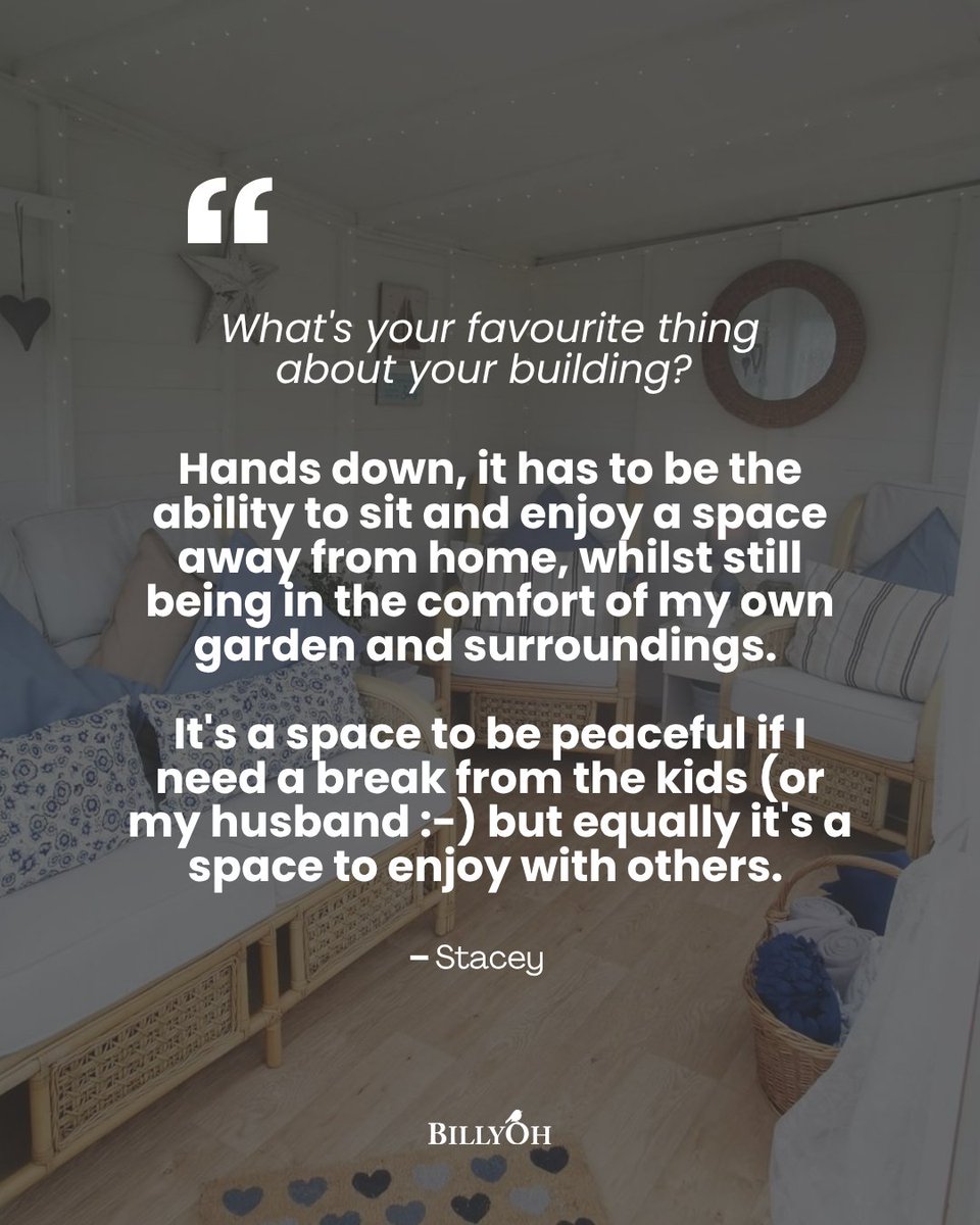 BillyOhcom's tweet photo. A garden building is more than just extra space 🌿🏡
What's your favourite thing about yours? 💚

https://t.co/TImHRd7PCY https://t.co/WYYL3Y30Wl
