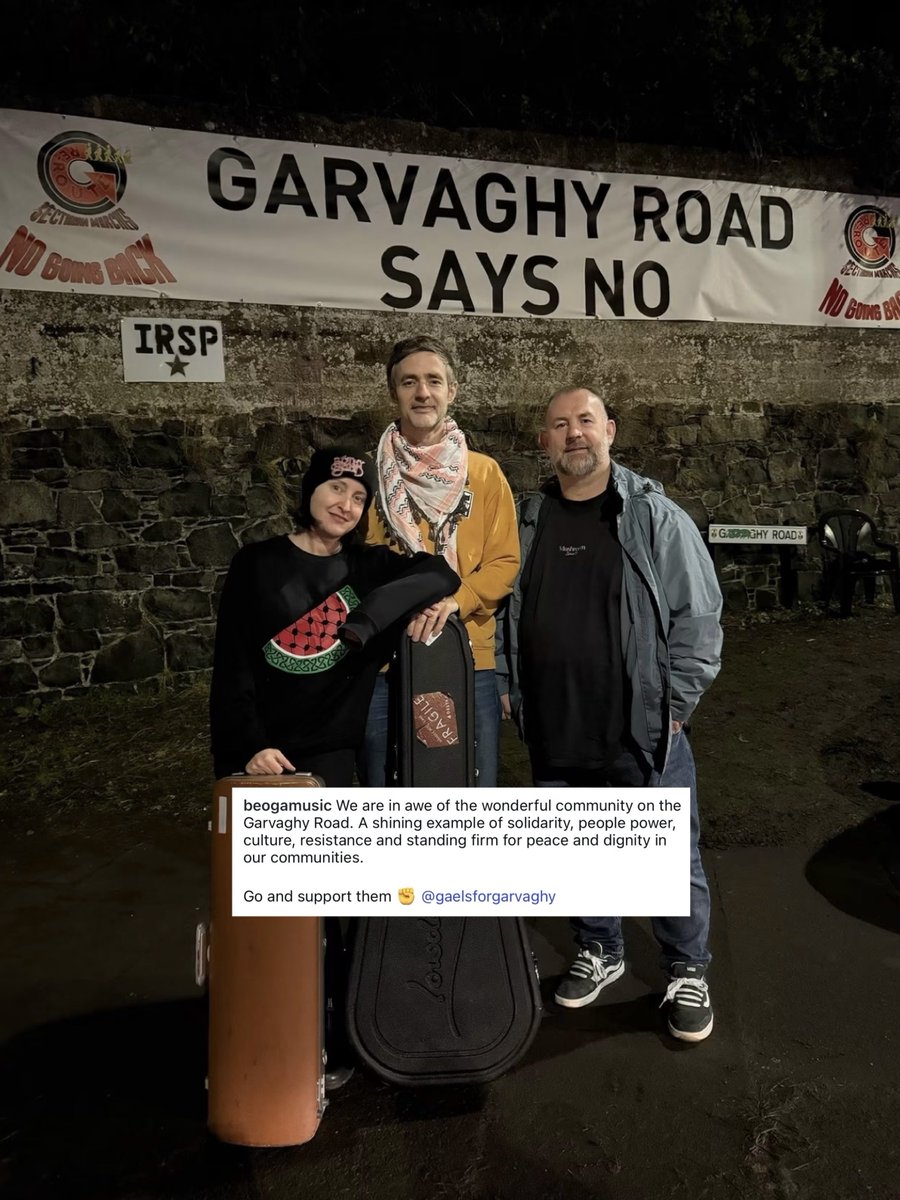 IrishUnity's tweet photo. Beoga stands with Garvaghy Road 👏 https://t.co/M05vWpFk4z