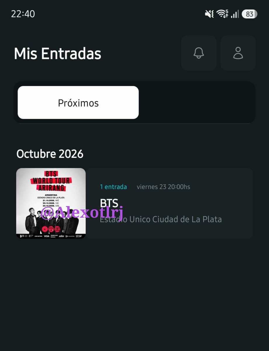alexotlrj's tweet photo. Holis! Sigo vendiendo mi entrada del 23, platea A sector 24. Puedo encuentro presencial en CBA capital, sino videollamada. Agradezco difusion, si les interesa manden md 
COMPRA / VENTA / BTS / LA PLATA. https://t.co/007l5hqqlJ