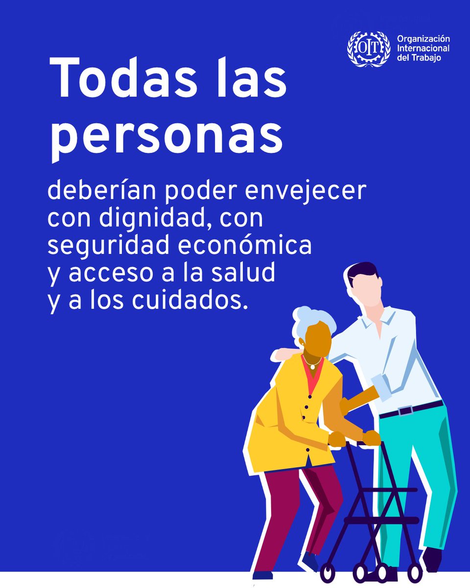 OITconosur's tweet photo. 🌍 En el Día Internacional de las Personas de Edad, recordamos que vivir más años debe ir de la mano de pensiones adecuadas, seguridad de ingresos y acceso a salud y cuidados de calidad.

Envejecer con seguridad y bienestar requiere #ProtecciónSocial durante toda la vida. https://t.co/x7hOHkNlRG