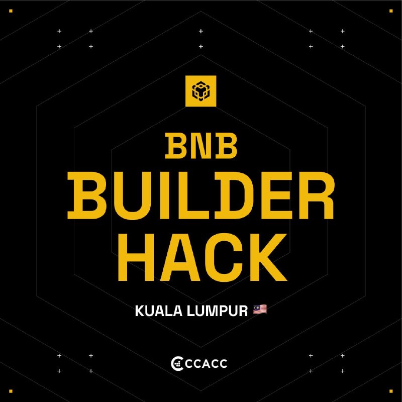 ccacc_hub's tweet photo. CCACC is proud to support BNB Builder Hack: Kuala Lumpur as a Community Partner.

BNB Builder Hack brings together developers, founders, students and AI builders for a one-day mini hackathon focused on building with BNB Agent Studio.

🏆 USD 500 Prize Pool
📅 17 October 2026
⏰ 8:30 AM – 7:30 PM
📍 Taylor's University, Petaling Jaya

Register: https://t.co/sJX3x0CheM

#BNBChain #BuildOnBNB #Web3 #AIAgents