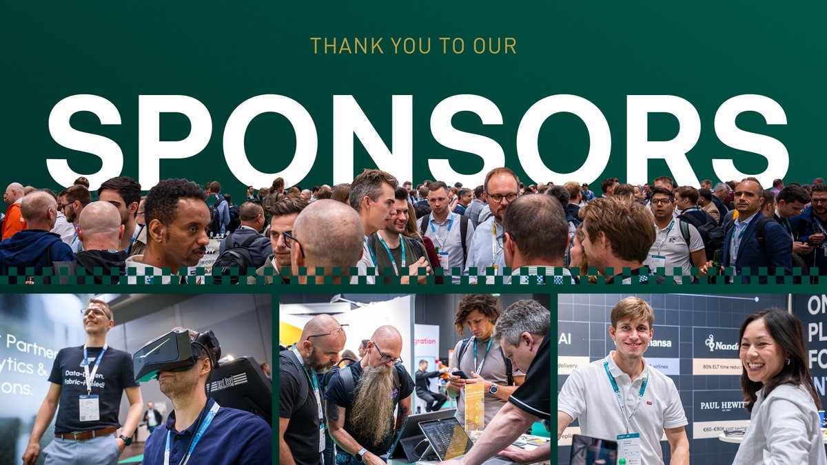 EuropeanFabric's tweet photo. A huge thank you to all of our incredible #FabConEurope #SQLConEurope sponsors! π
Your support helps make this event possible and brings so much more to the experience for our community.
Thank you for being part of an unforgettable week in Barcelona! π https://t.co/K6seHvATGC