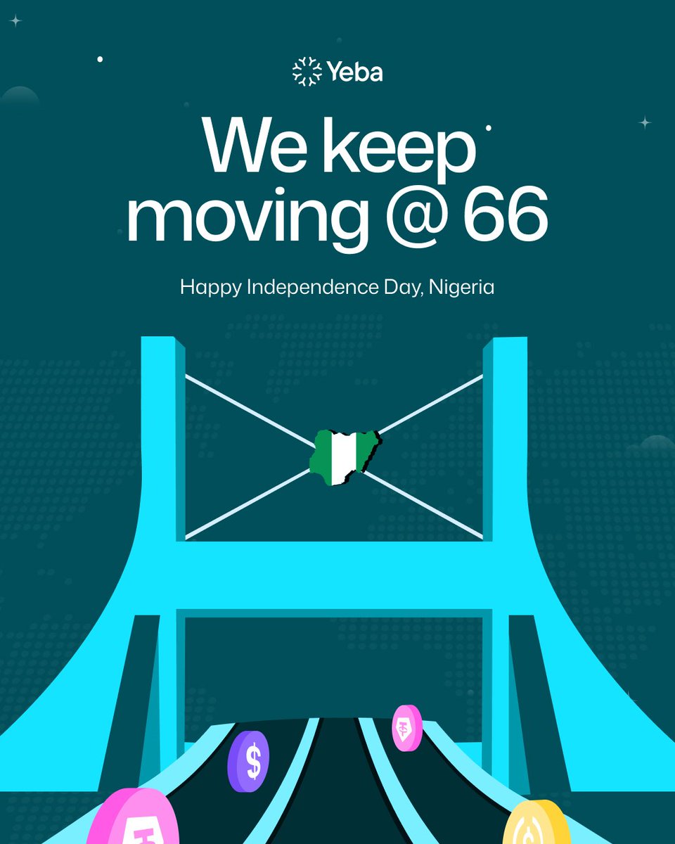 yebatech's tweet photo. Happy Independence Day, Nigeria. 

Here’s to the people who keep building, reaching further and finding new ways to move forward.🇳🇬 https://t.co/Lp3icnz25Y