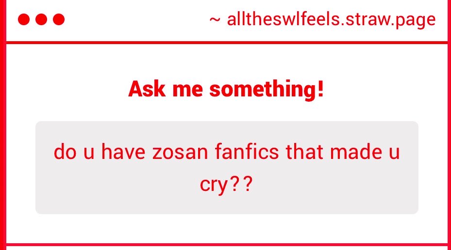 AlltheSWLfeels's tweet photo. i have several but the one i always recommend because it is just So Good is Love Is A Doing Word https://t.co/n6OauRjV6r it's a happy ending but man the Angst gets to me every time! https://t.co/wFRpyXIbmM