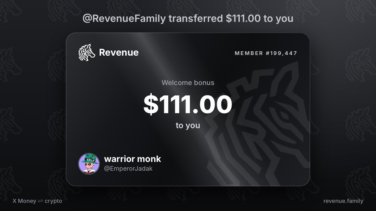 EmperorJadak's tweet photo. @RevenueFamily $111.00 courtesy of @RevenueFamily https://t.co/hO83vorWxu