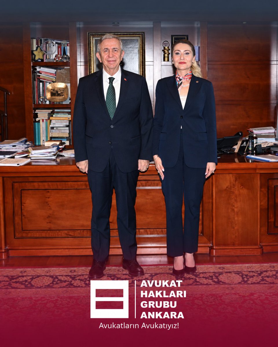 AHGAnkara's tweet photo. Ankara Barosu Başkan Adayımız Av. Funda ŞAHİN ile Ankara Büyükşehir Belediye Başkanı Mansur YAVAŞ’ı ziyaret ettik.

Ulus İş Hanı’na ilişkin konuları ve yurttaşların toplu ulaşımda haklarını öğrenebilecekleri bilgilendirme çalışmalarını görüştük.

Meslektaşlarımız ve yurttaşlar için somut fayda üreten kurumsal iş birliklerini önemsiyoruz.

Sayın YAVAŞ’a nazik kabulü için teşekkür ederiz.