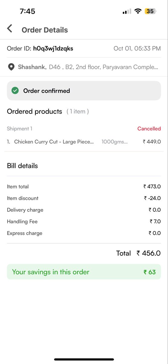 Sspandey12's tweet photo. Extremely disappointing experience with @LiciousFoods.

Ordered at 5:33 PM. At 7:45 PM, the app was STILL showing “order being packed” and “awaiting updated arrival time.” No call, no message, no cancellation update.

After waiting for hours, I called support myself, waited https://t.co/Dt9uzOXteY