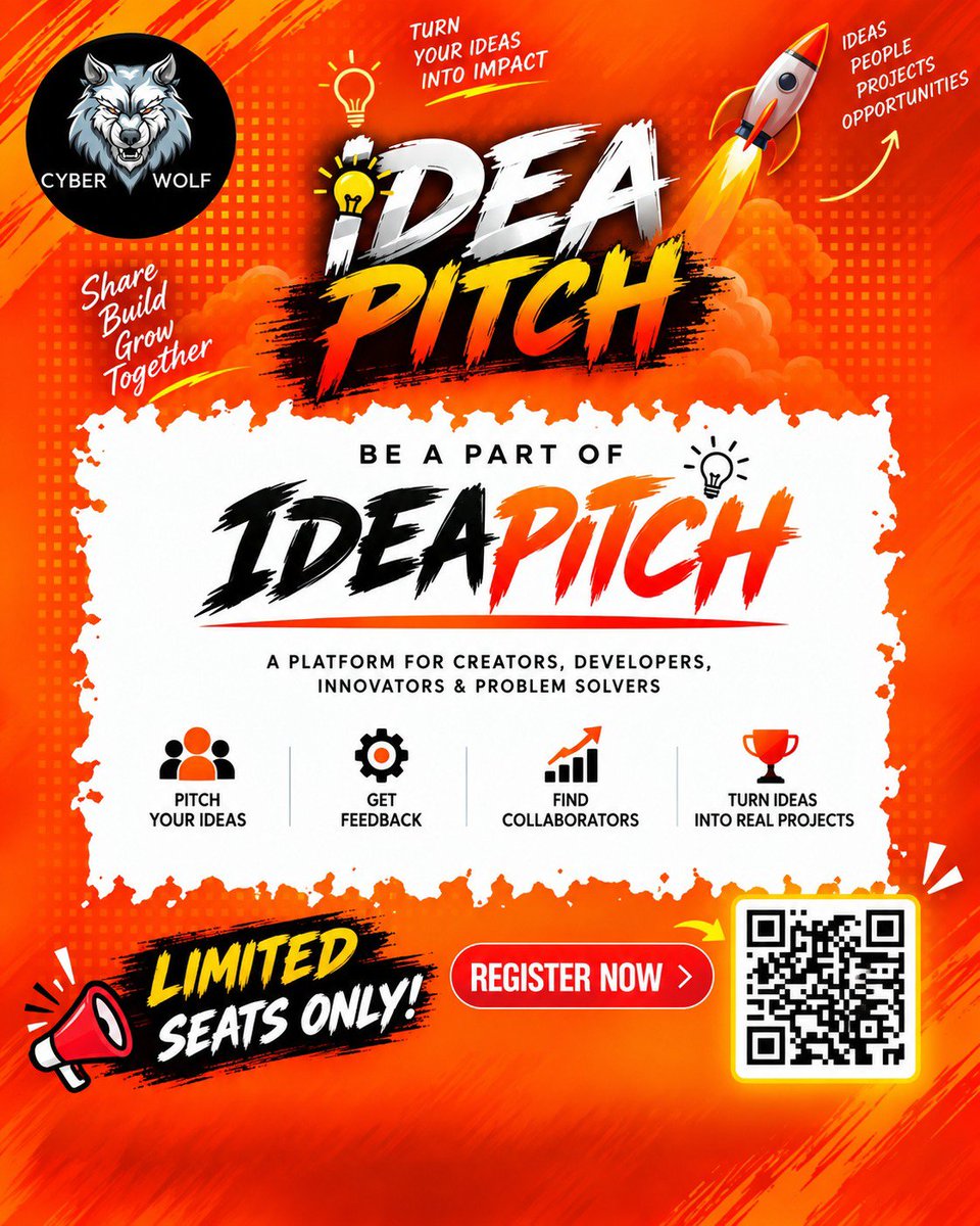 CyberWolfIT's tweet photo. 🚀 IDEA PITCH – Turn Your Ideas Into Impact!
Have an idea that can solve a real problem? 💡 Bring it to IDEA PITCH by Cyber Wolf and take the first step toward turning your idea into a real project.
✨ https://t.co/B1unbWQFhy https://t.co/0CODKNEoUM