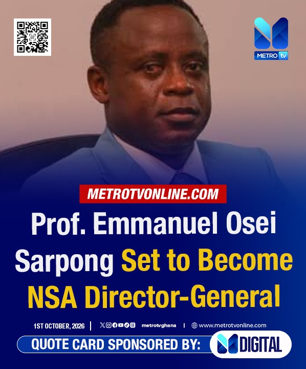 metrotvgh's tweet photo. Professor Emmanuel Osei Sarpong has been officially appointed as the Acting Director-General of the National Sports Authority (NSA).

His appointment, confirmed on October 1, 2026, follows the suspension and removal of the previous boss, Yaw Ampofo Ankrah, amid the World Cup visa facilitation controversy.

#MetroNews #metrotvonline