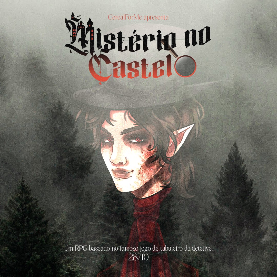 cerealforme's tweet photo. Seis convidados, um castelo, um jantar… e um crime. 🧛

Acompanhe a investigação nesse RPG baseado no jogo de tabuleiro de detetive. 🔍

Mistério no Castelo estreia dia 28/10 (quarta) às 19h! 🎲

#rpg #rpgdemesa #rpgsdacomunidade #detetive #clue https://t.co/pnHCpCbPc6