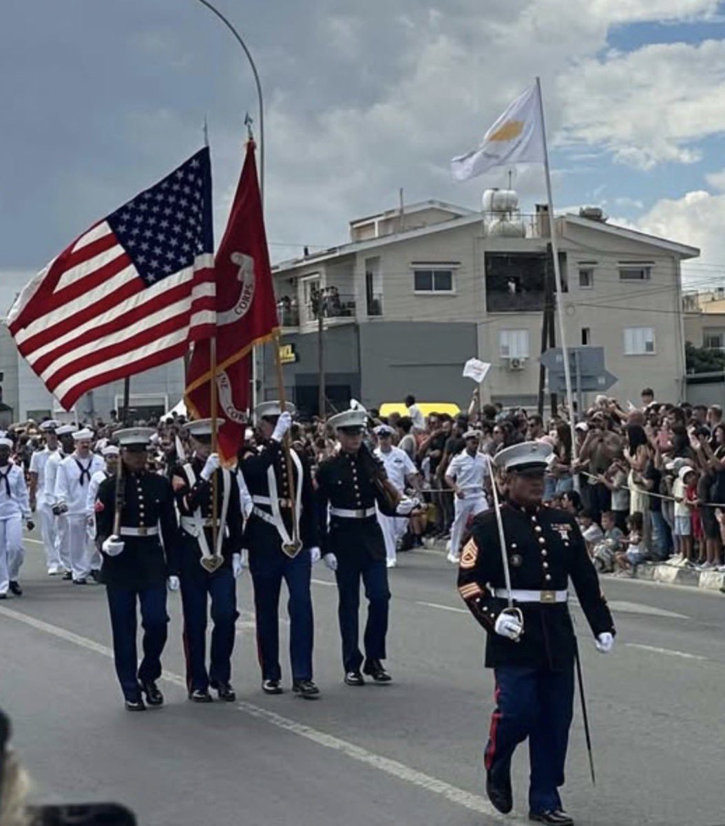 aggeloschoriano's tweet photo. 🇺🇸🇬🇷🇨🇾 A unique moment for Cyprus. For the first time, the United States is taking part in the military parade for Cyprus Independence Day, with the approval of President Trump.

A strong message against Turkey https://t.co/eK4LX3QpO0