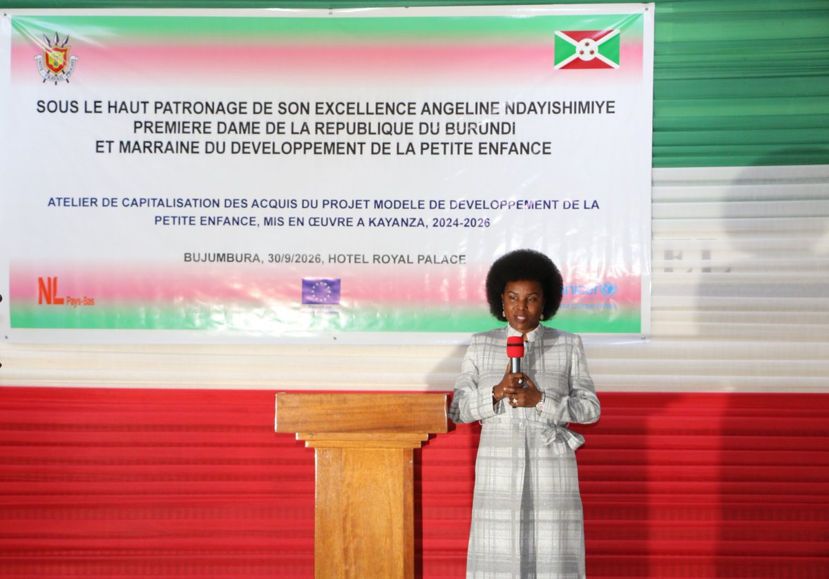 UNICEF_Burundi's tweet photo. Le 🇧🇮 franchit une étape clé pour la petite enfance! Réunis lors de l’atelier national sur le #DPE, les acteurs ont recommandé la mise à l’échelle nationale du modèle intégré testé à #Kayanza &amp; la mobilisation des ressources nécessaires pour le Plan opérationnel #DPE 2024-2027. https://t.co/kVzNbXf3XO