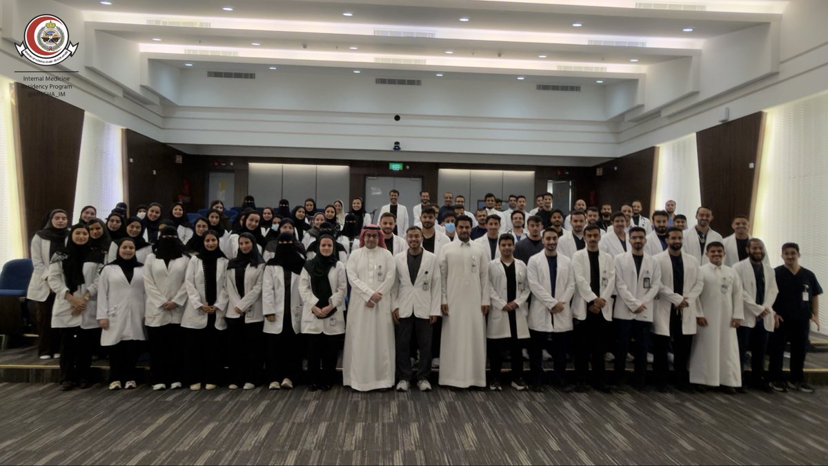 MNGHA_IM's tweet photo. Today, we're delighted to welcome our new R1 residents! ✨

With our Chairman of Medicine, Dr. Abdulrahman Alrashid

Wishing you a wonderful start to your Internal Medicine residency and a journey full of learning, growth, and memorable experiences.

Welcome to the team! 🩺📖 https://t.co/wgn24h29nh
