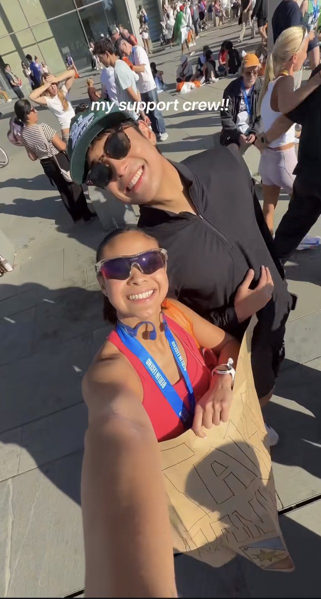 A_itsme__'s tweet photo. He’s the best kuya anyone could ask for. 
Now we know why he didn’t have many updates during the run… he was on the go too. 🥲
Congratulations again, Hannah! On to the next!🏃🏻‍♀️‍➡️🏅

#DonnyPangilinan #HannahPangilinan https://t.co/2TyHVziewj