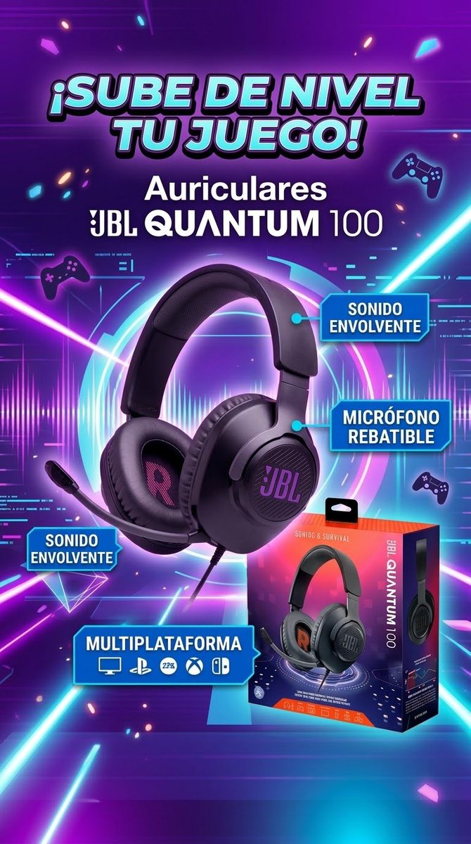 soytotoar's tweet photo. ¡Renové mis recomendados en Mercado Libre! 🚀

​Necesitas ayuda para elegir lo último en gaming y tecnología? Decime que buscas y te envío mis recomendaciones!

​Entra y chequea este auricular JBL Quantum 100M2 acá 👉🏼 https://t.co/cXBSjUE3uu

​#MercadoLibre #Recomendados #Tecnologia
