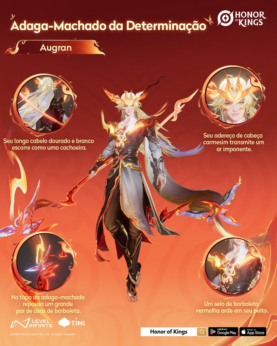 HoK_BR's tweet photo. ✨ Conheça mais de perto o design de Augran Adaga-Machado da Determinação.
Uma combinação marcante de elegância e autoridade dá ao Visual uma presença única, enquanto seus detalhes reforçam toda a imponência de Augran.
#HonorofKings #HOK #Augran #DaggerAxeOfResolve https://t.co/WbfPhVsn7O
