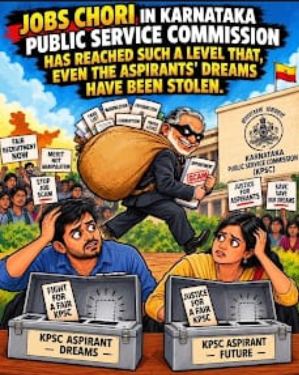 AVenuprasad's tweet photo. @DKShivakumar What about #jobchori in kpsc https://t.co/4S8NxzJpc6