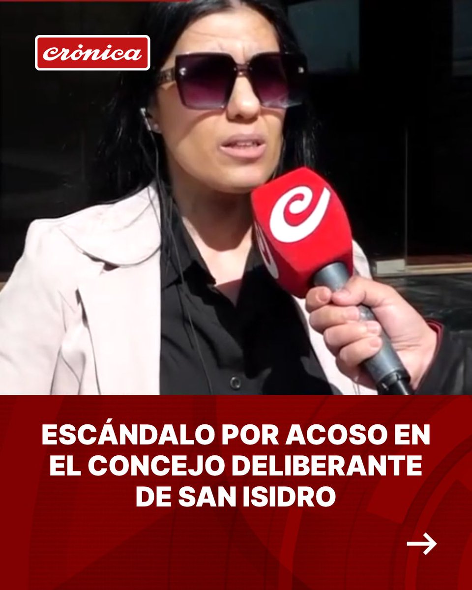 CronicaTV's tweet photo. 🚨 ESCÁNDALO Y DENUNCIA POR ACOSO SEXUAL EN EL CONCEJO DELIBERANTE DE SAN ISIDRO

🗣️ Daniela, empleada de planta estable del municipio, rompió el silencio en exclusiva con Crónica TV para denunciar una grave situación de acoso sexual y extorsión dentro del ámbito político local.

💬 La denunciante apuntó contra exautoridades y funcionarios, señalando que le exigían el envío de material íntimo y fotos bajo constante presión psicológica.

📉 Según su testimonio, al negarse a acceder a las exigencias, sufrió represalias laborales directas, como descuentos arbitrarios en sus haberes y hostigamiento en su puesto de trabajo.

⚠️ Además, relató haber padecido situaciones de encierro, persecución e incluso amenazas dirigidas a su entorno familiar tras intentar poner un freno al acoso.

📺 Mirá la nota completa y la entrevista exclusiva en nuestro canal de YouTube: Crónica TV.
