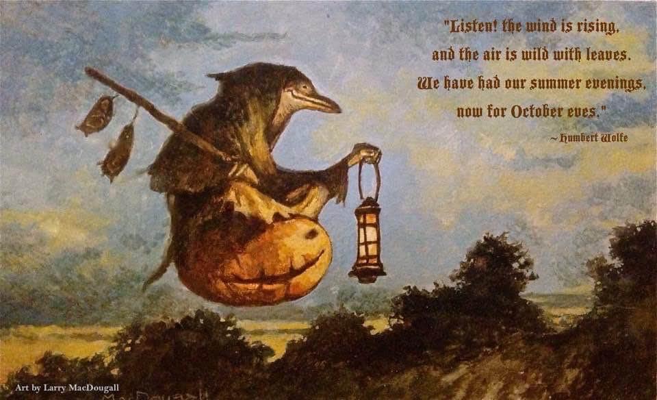 larrymacdougall's tweet photo. Welcome to October and the autumnal spooky season. It's over all too soon so be sure to savour the fun while you can. Tally Ho! https://t.co/3mjNvIgg5K