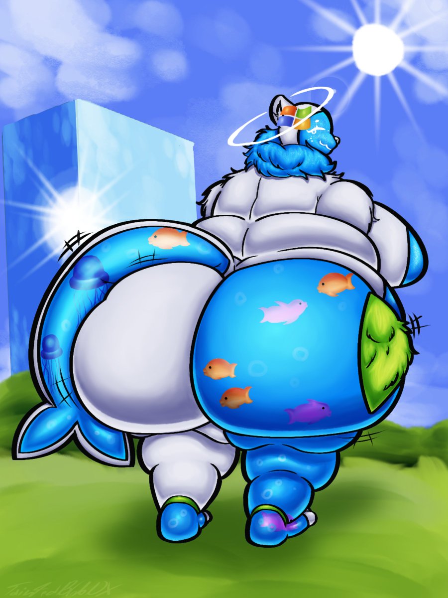 TaintedBlobDX's tweet photo. Drew @/torielstarstorm frutiger aero bear oc Happy Harmony twerking, I hope y'all like it ^^ https://t.co/JZYTHkn7Hn