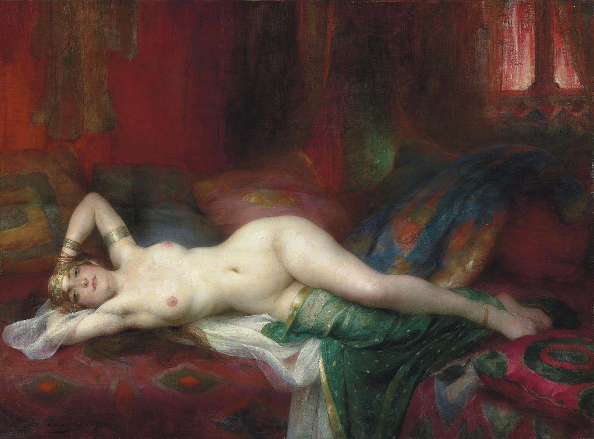 ServingArt's tweet photo. Odalisque, (1920) —  by Henri Adrien Tanoux. https://t.co/qo8b2Cy7uB