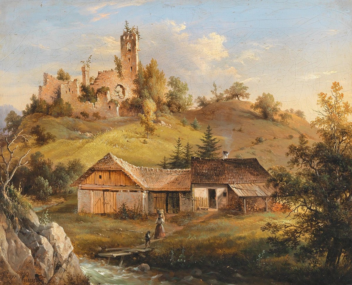 RomanticCanvas's tweet photo. A View of the Sturmberg Castle Ruins in Naas near Weiz, Styria
Vinzenz Kreuzer, 19th century https://t.co/Rucg8OGyUh